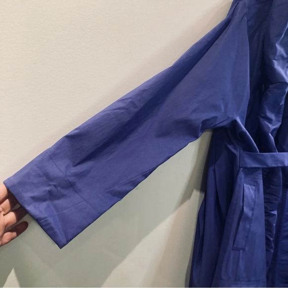 SAMUEL DONG Sz L Bubble Hem Slouchy Neck Drawstring Collar & Waist Trenchcoat - Picture 6 of 12